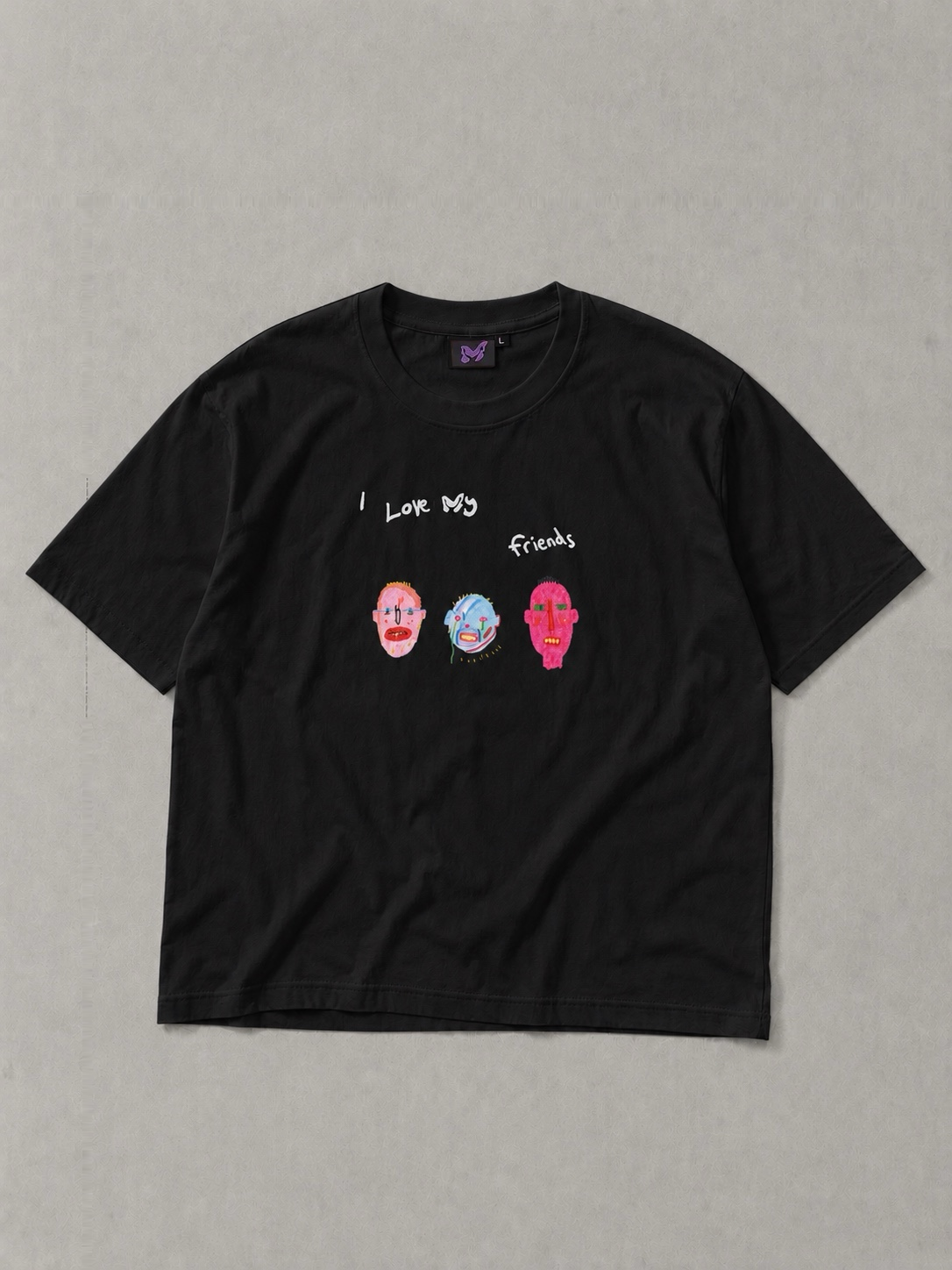 I Love My Friends - Black (Hemp)